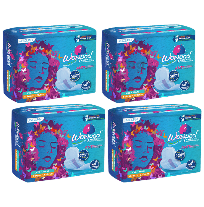 Wowpad Comforting Soft Maxi Sanitary Pad with Anion Chip (6 Each) XXL