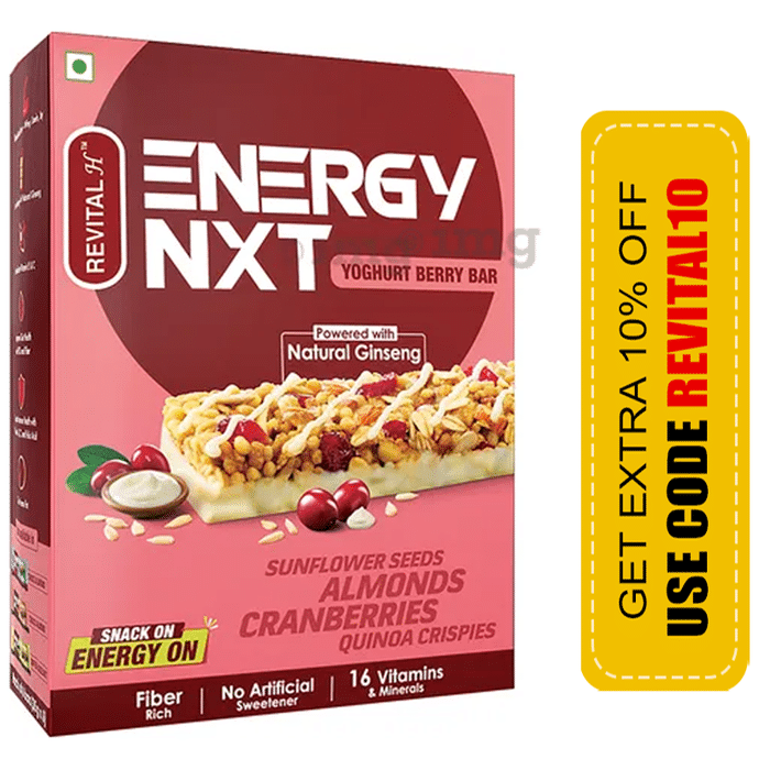 Revital H Energy NXT Bar (35gm Each) Yoghurt Berry