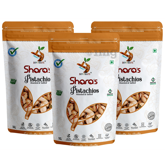 Shara's Pistachios Roasted & Salted (250gm Each)