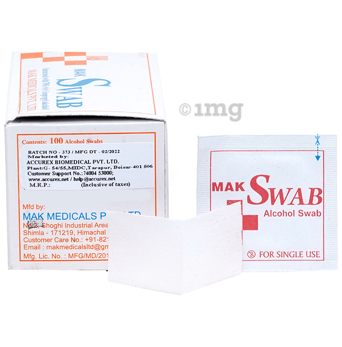 Accurex Mak 70 Isopropyl Alcohol Swab Buy box of 100.0 swabs at