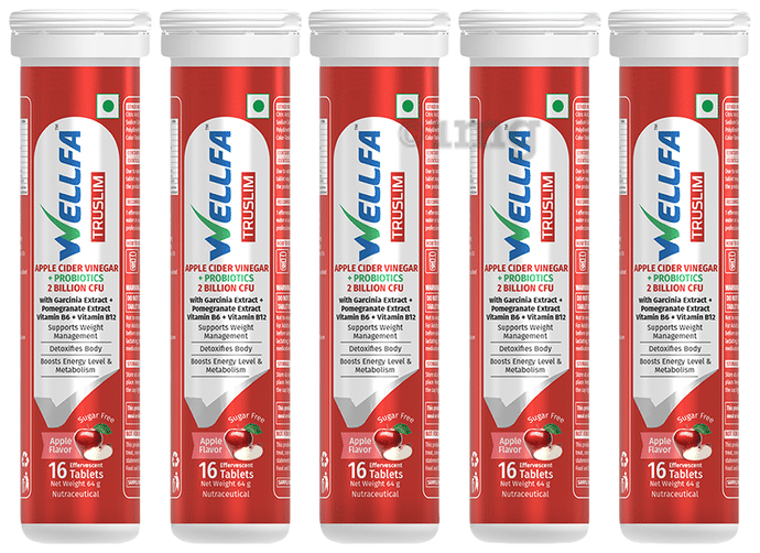 Wellfa Truslim Effervescent Tablet (16 Each) Apple