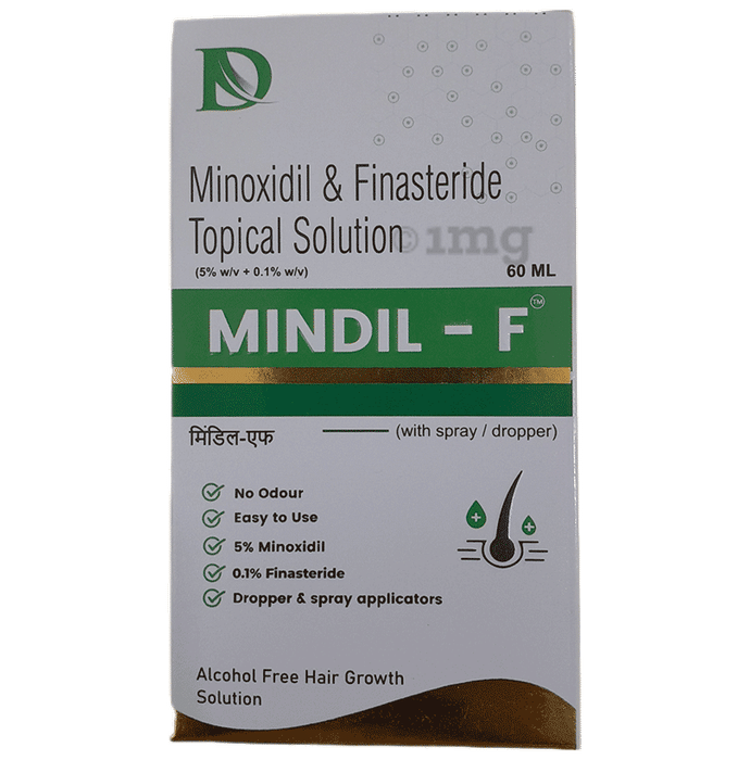 Mindil-F Minoxidil 5 % and Finasteride 0.1% Anti Hair Fall Topical Solution