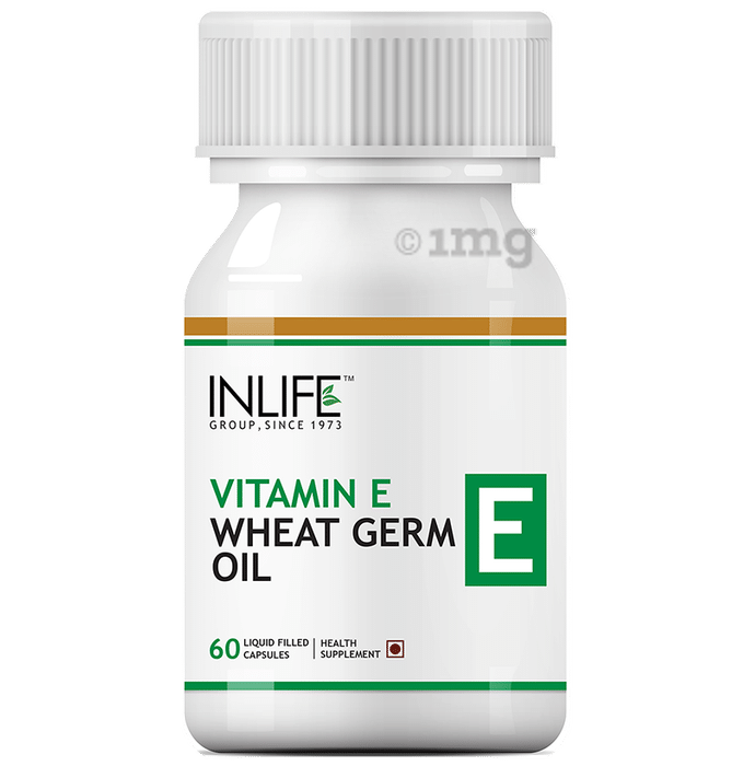 Inlife Vitamin E Wheat Germ Oil for Skin Health | Liquid Filled Capsule