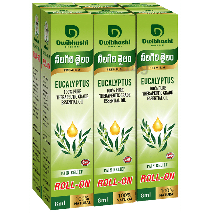 Dwibhashi Eucalyptus 100% Pure Therapeutic Grade Essential Oil (8ml Each)