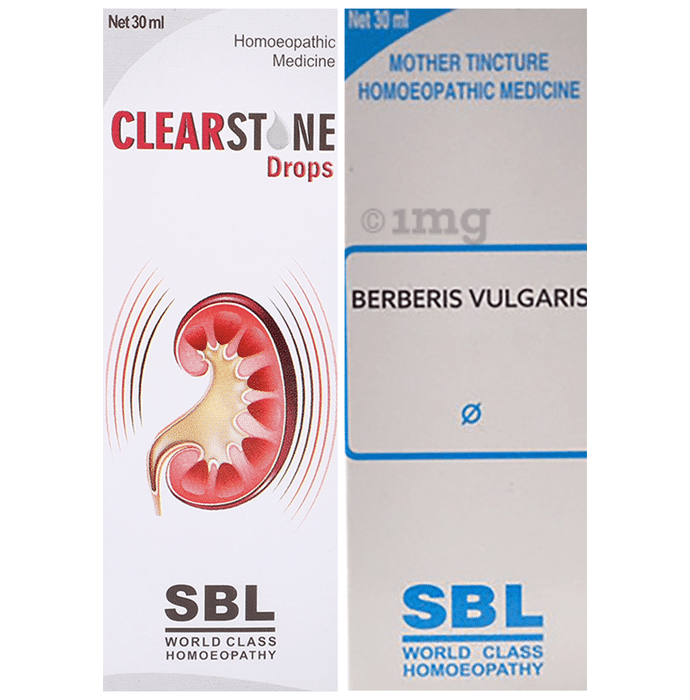 Combo Pack of SBL Clearstone Drop & SBL Berberis Vulgaris Mother Tincture Q (30ml Each)