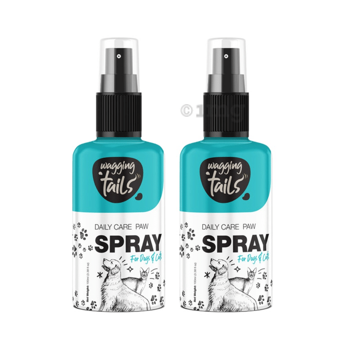 Wagging Tails Daily Care Paw Spray fot Dogs & Cats (100ml Each)