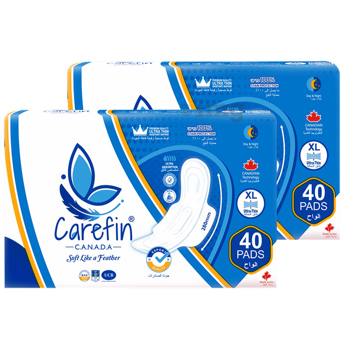 Carefin  Ultra Thin Sanitary Napkin 280mm (40 Each) XL