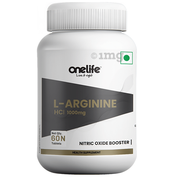 OneLife L-Arginine HCl 1000mg | Nitric Oxide Booster Tablet