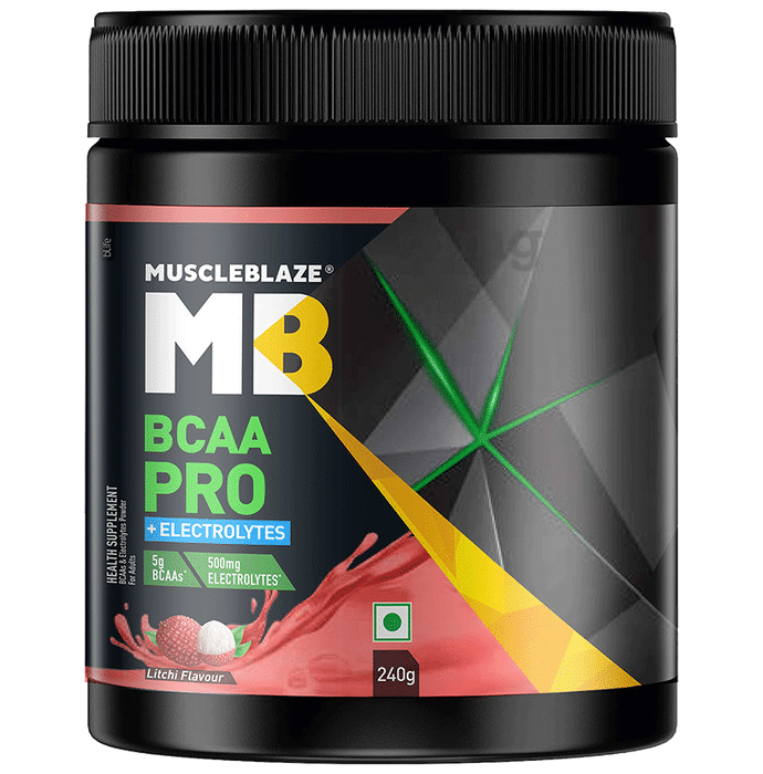 MuscleBlaze MB BCCA Pro + Electrolytes Powder Litchi
