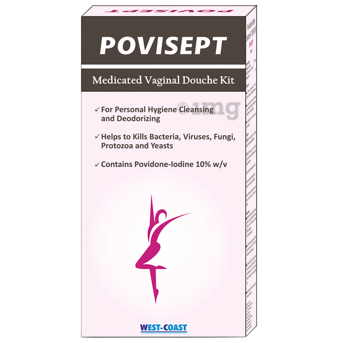 West-Coast Povisept 10% Medicated Vaginal Douche | Helps to Maintain Personal Hygiene, Cleansing and Deodorizing | Kit