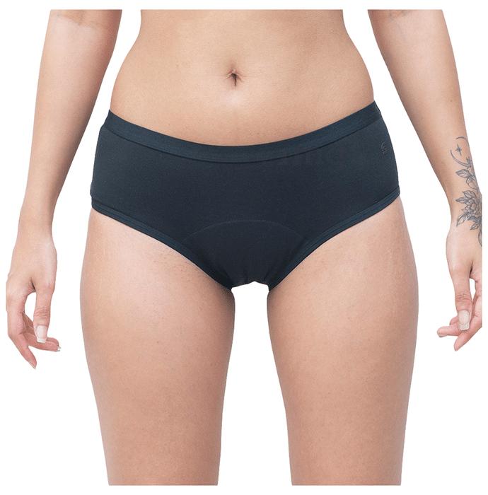 SochGreen Organic Hipster Cotton Discharge Underwear Black Small