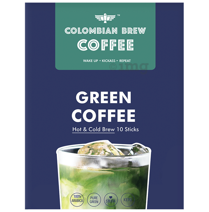 Colombian Brew Coffee Green Coffee (10 Sticks Each) Hot & Cold Brew