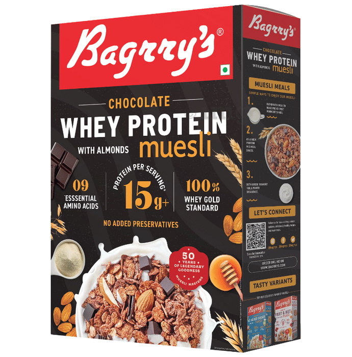 Bagrry's Protein Muesli with Whey Protein, Almonds & Oats Chocolate