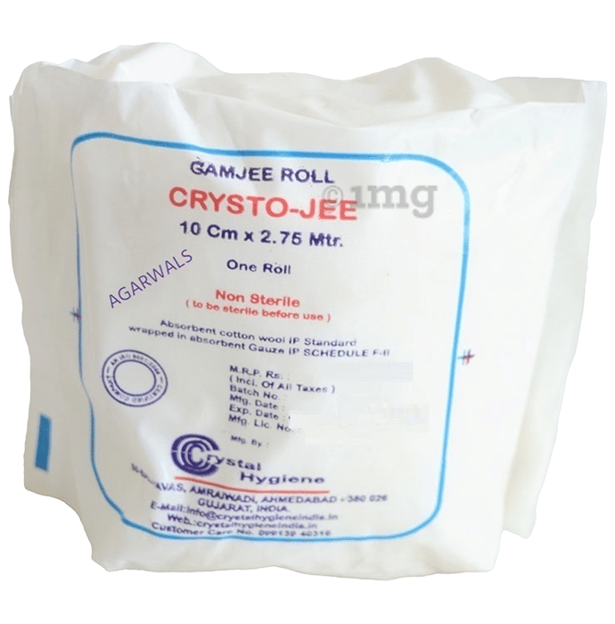 Agarwals  Crystal Hygiene Crysto Jee Gamjee Roll  10cm x 2.7m