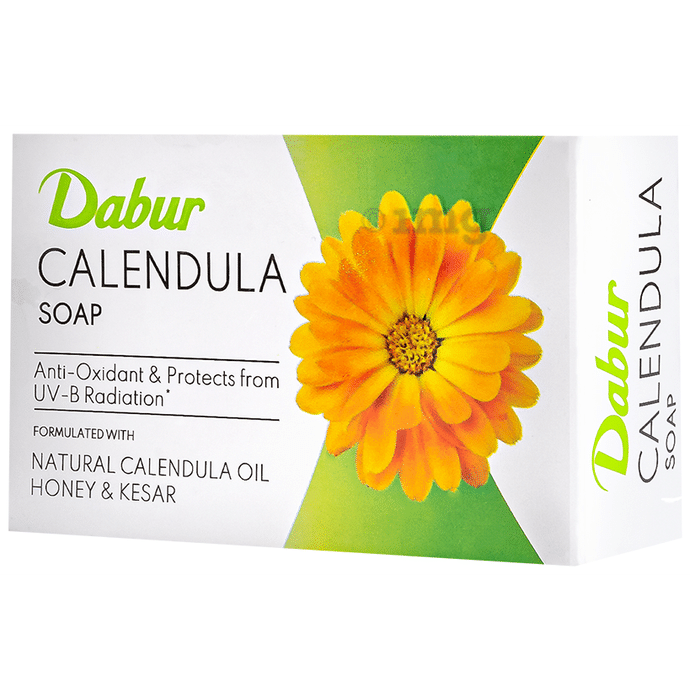 Dabur Calendula Soap | for Skin Whitening, Acne Control | Anti Ageing, Anti Fungal Soap