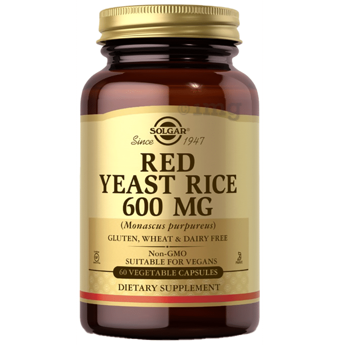 Solgar Red Yeast Rice 600mg Vegetable Capsule