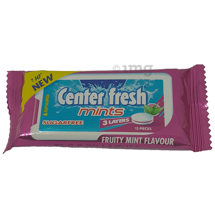 Center Fresh 3 Layer Chewing Gums Fruity Mint Sugar Free