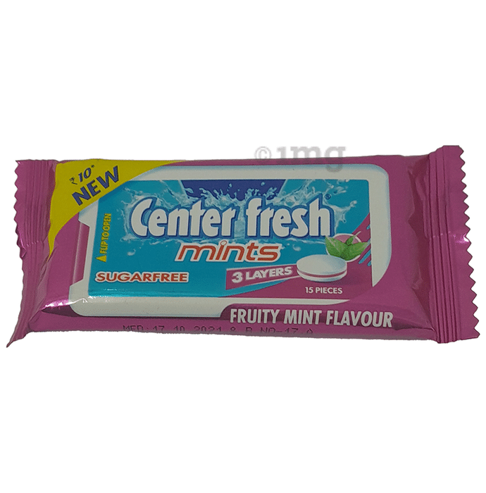 Center Fresh 3 Layer Chewing Gums Fruity Mint Sugar Free