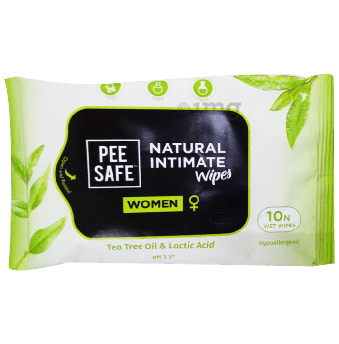 Pee Safe Natural Intimate Wipes for Women