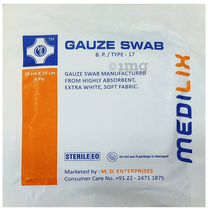 Medilix Gauze Swab Pack 10cm x 10cm x 8ply