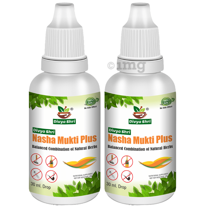 Divya Shri Nasha Mukti Plus Drop Balanced Combination of Natural Herbs (30ml Each)