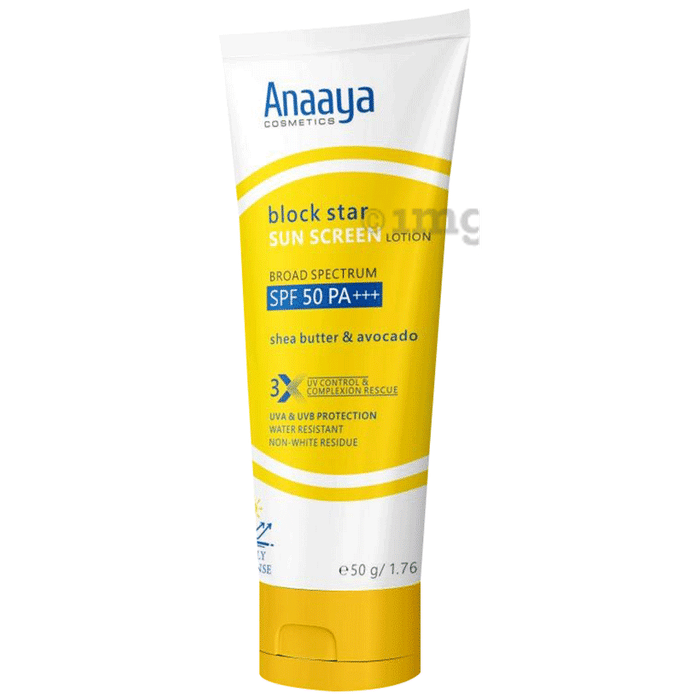 Anaaya Cosmetics Block Star Sunscreen Lotion SPF 50 PA+++