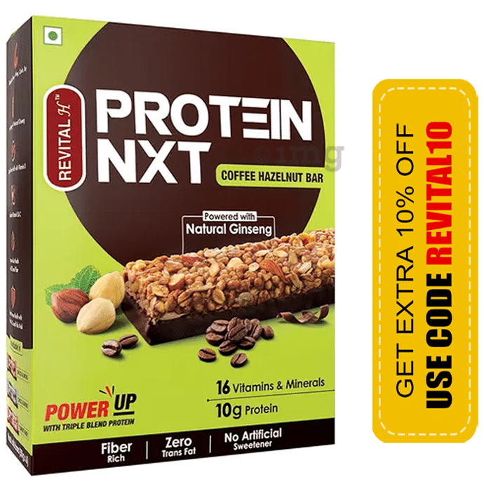 Revital H Protein NXT Bar (50gm Each) Coffee Hazelnut