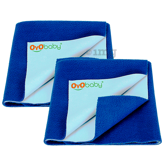Oyo Baby Waterproof Bed Protector Dry Sheet Medium Royal Blue