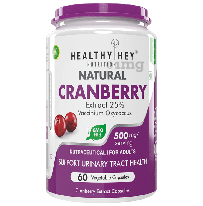 HealthyHey Nutrition Natural Cranberry Extract 25% Vegetable Capsule