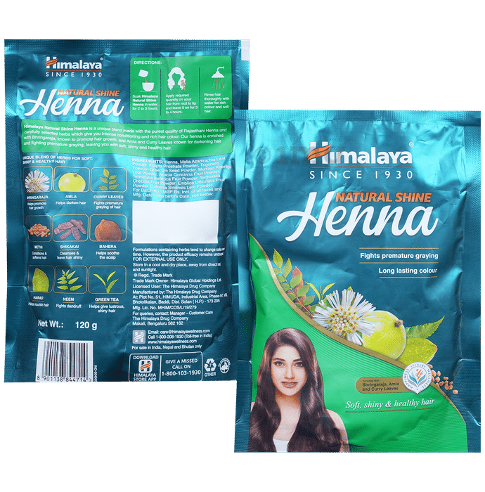 Himalaya Personal Care Natural Shine Henna Powder | Helps Manage Premature Greying of Hair