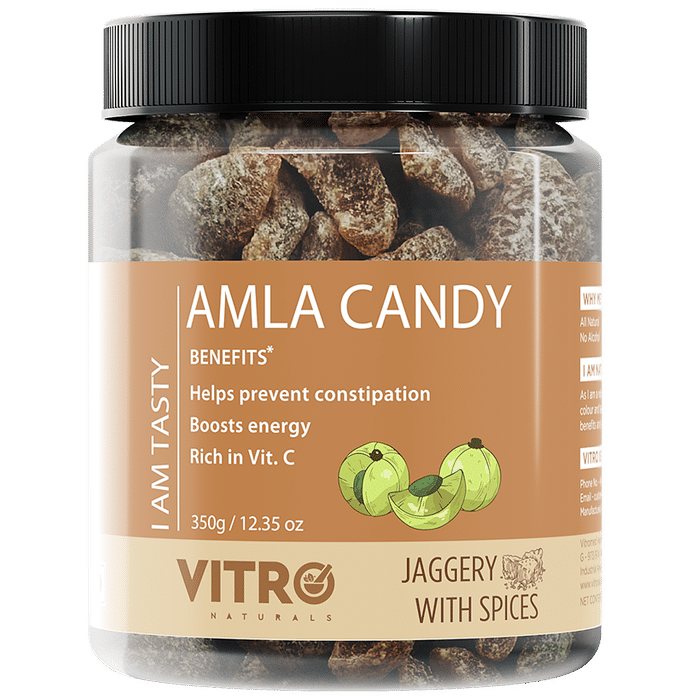 Vitro Naturals I Am Tasty Amla Candy | Rich in Vitamin C for Immunity & Blood Purification Jaggery with Spices