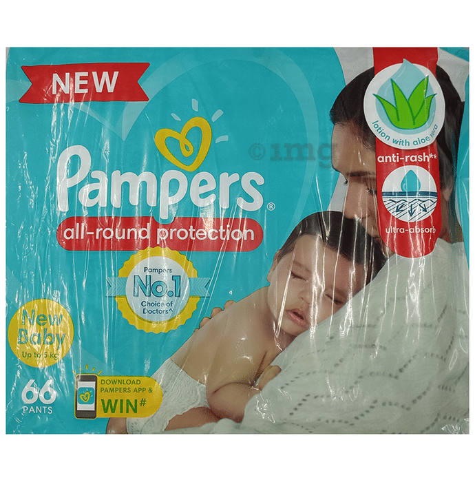 Pampers All-round Protection Anti Rash with Aloe Vera Diaper NB
