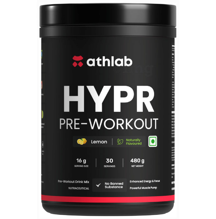 Athlab Hypr Pre-Workout Powder Lemon