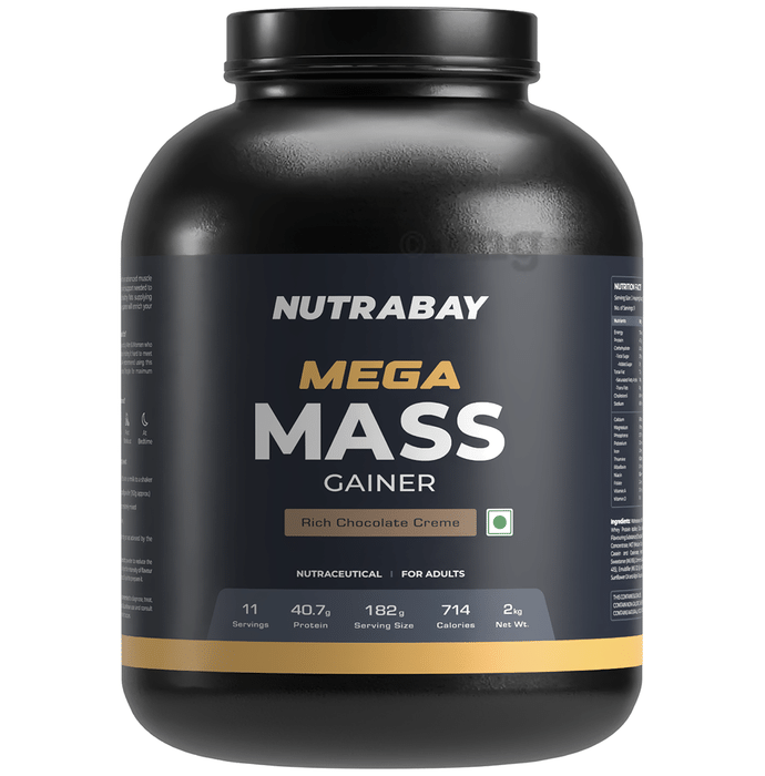 Nutrabay Gold Mega Mass Gainer Rich Chocolate Creme