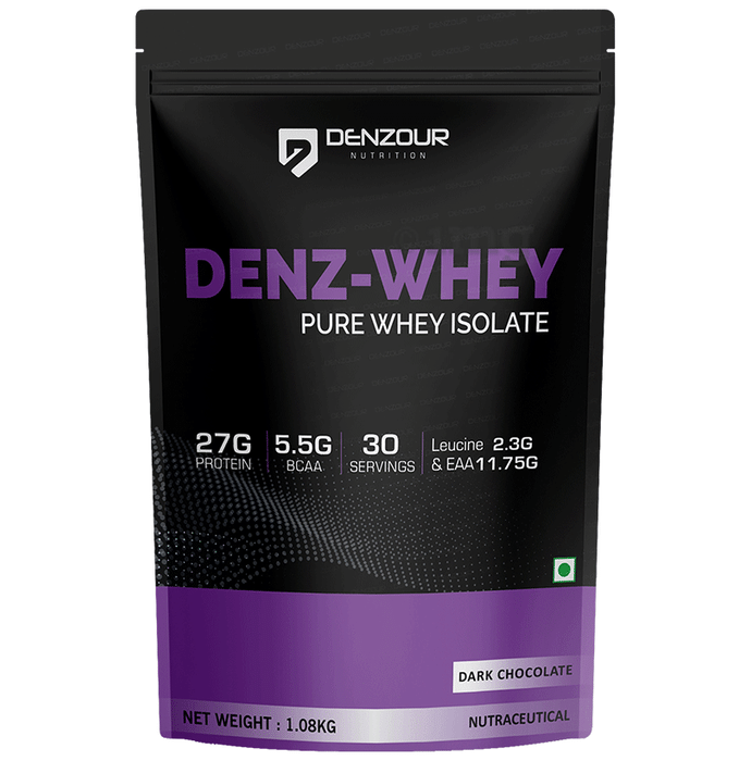 Denzour Nutrition Denz-Whey Pure Whey Isolate Powder Dark Chocolate