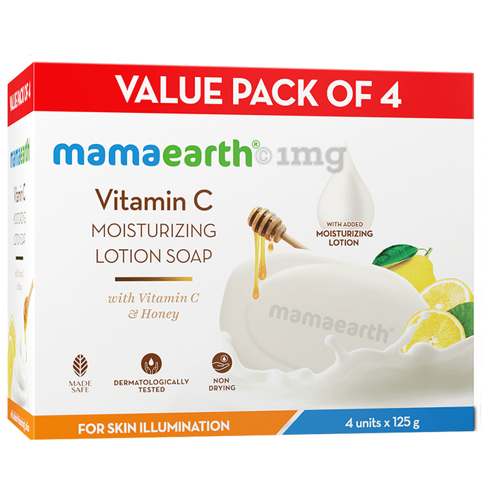 Mamaearth Vitamin C Moisturizing Lotion Soap (125gm Each)