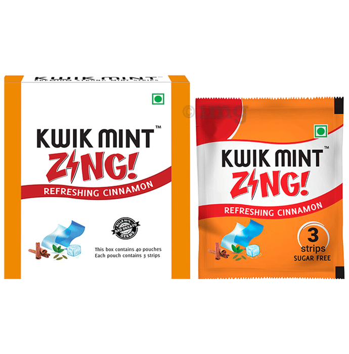 Kwik Mint Zing Strip (120 Each) Refreshing Cinnamon