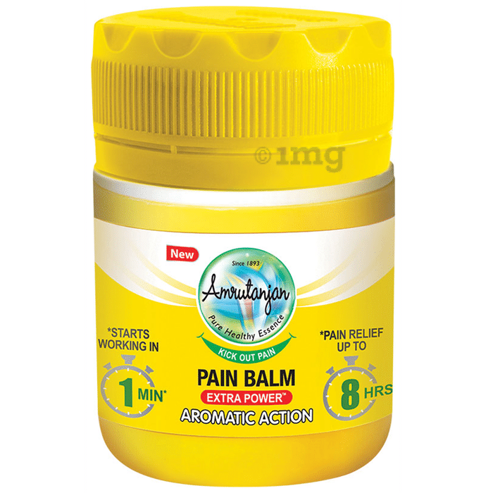 Amrutanjan Pain Relief Balm with Extra Power Aromatic Action | Helps Relieve Headaches & Cold