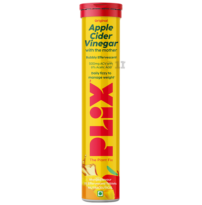 Plix Original Apple Cider Vinegar with the Mother Bubbly Effervescent Tablet