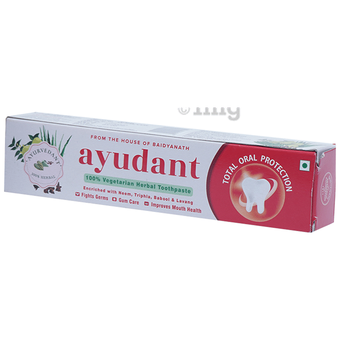 Ayurvedant Ayudant 100% Vegetarian Herbal Toothpaste (100gm Each) Buy 2 Get 1 Free