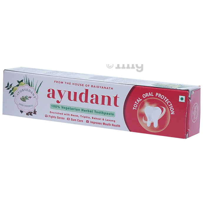 Ayurvedant Ayudant 100% Vegetarian Herbal Toothpaste (100gm Each) with Neem Tougue Scrapper Free