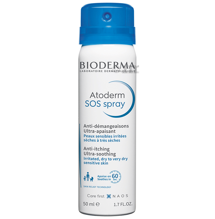 Bioderma Atoderm SOS Anti-Itching Ultra-Soothing Spray | For Irritated, Dry to Very Dry Sensitive Skin