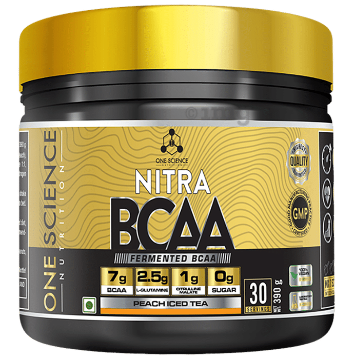 One Science Nutrition Nitra Fermented BCAA  Powder Peach Ice Tea