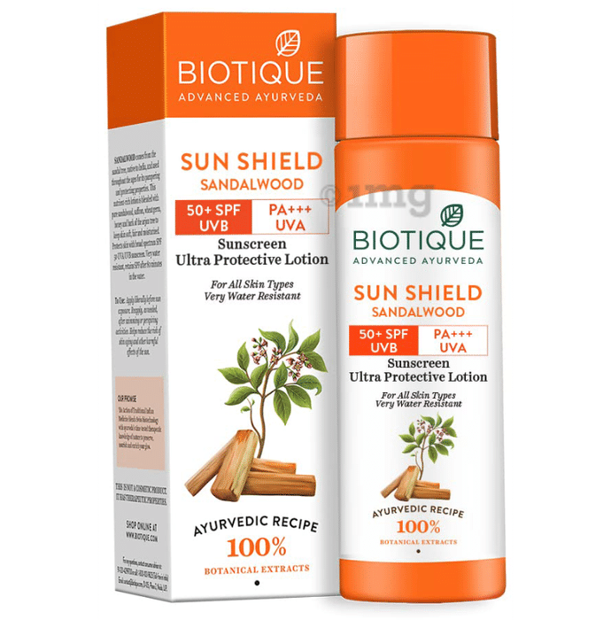 Biotique Sun Shield Sandalwood Sunscreen Lotion SPF 50+  PA+++