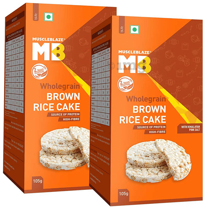 Muscleblaze MB Wholegrain Brown Rice Cake (105gm Each) with Himalayan Pink Salt