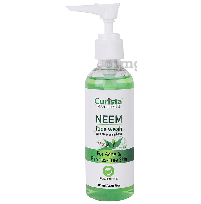 Curista Naturals Neem Face Wash for Acne & Pimples-Free Skin