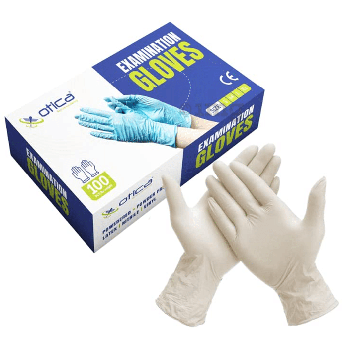 Otica Latex Powder Free Examintion Glove Medium White