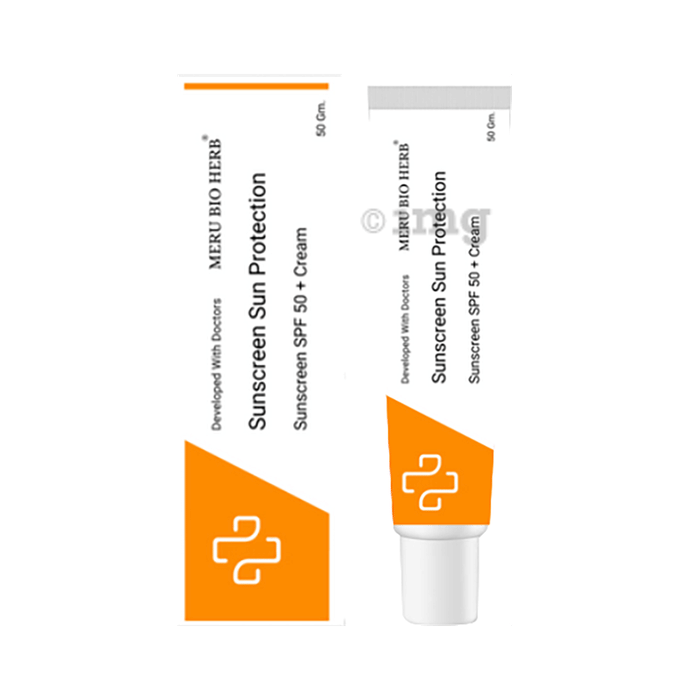 Meru Bio Herb Sunscreen Sun Protection Cream SPF 50+ Buy tube of 50 gm Cream at best price in