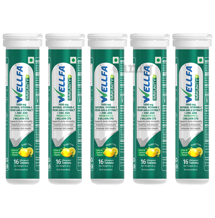 Wellfa Immunity + Effervescent Tablet (16 Each) Lime & Lemon