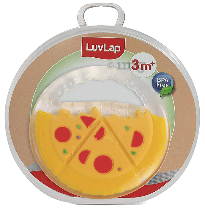 LuvLap Silicone BPA Free Teether for 3 m+ Pizza Pie